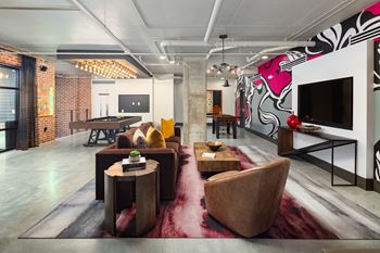 Billiards room with dry bar, lounge & flat-screen tvs